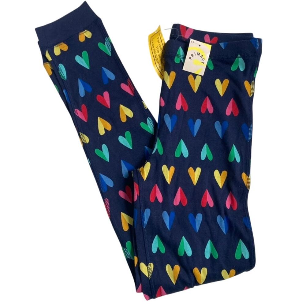Primary NEW Rainbow Split Hearts PJ Pants Navy - 14